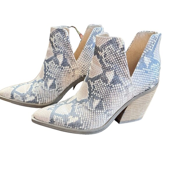 Vince Camuto Snake Print Ankle Boots - Picture 2 of 8